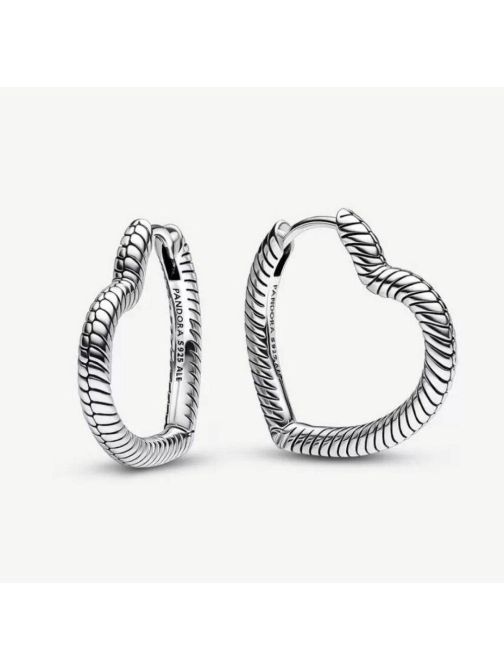 NEW Pandora Heart Hoop Earrings